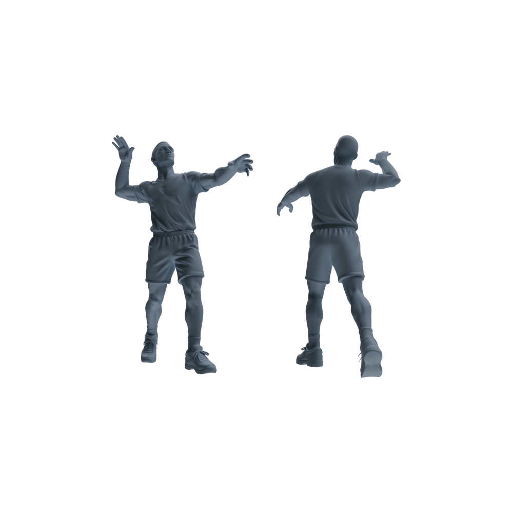 Detail view of MRY-SFW LYTR824 Male Volleyball Player Figure Modern Model 6 pcs Miniature Car Diorama Figures Scene Props Accessories Resin Model