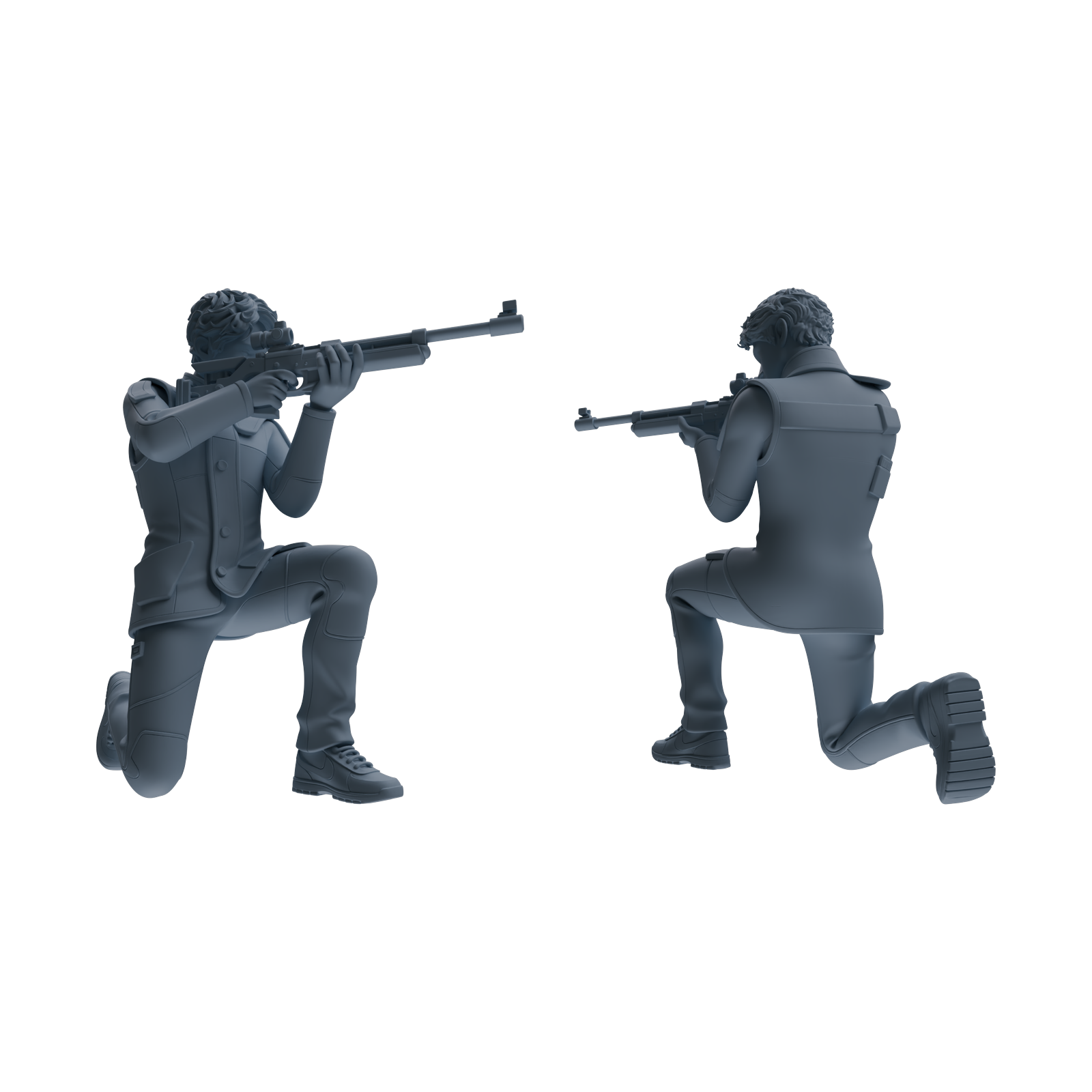 Detail view of MRY-SFW LYTR795 Shooter Figure Modern Model 4 pcs Miniature Car Diorama Figures Scene Props Accessories Resin Model