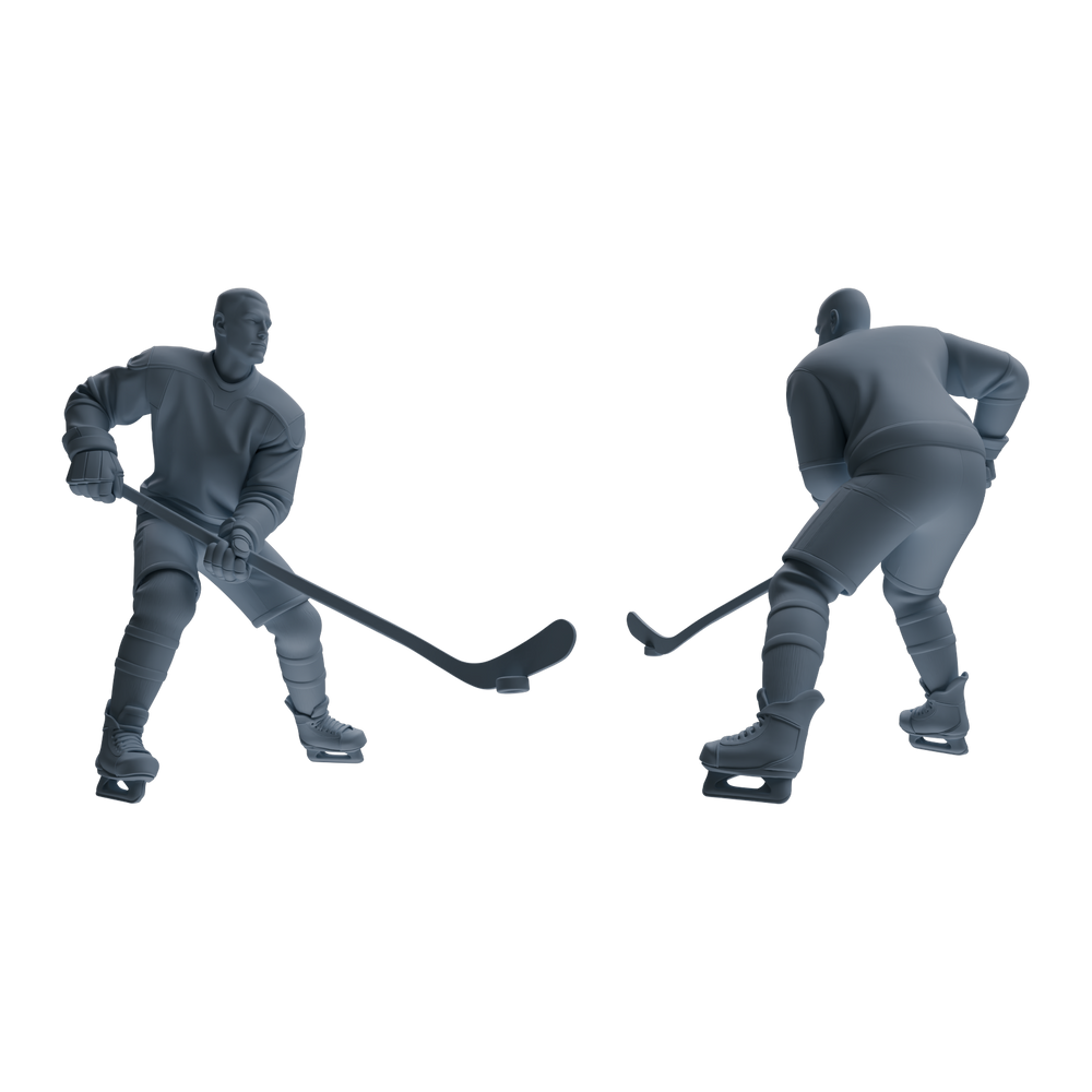 Detail view of MRY-SFW LYTR794 Hockey Figure Modern Model 3 pcs Miniature Car Diorama Figures Scene Props Accessories Resin Model