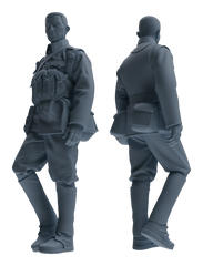 Detail view of MRY-SFW LYGR608 Historical People's Liberation Army Seven-Person Rest Group Model