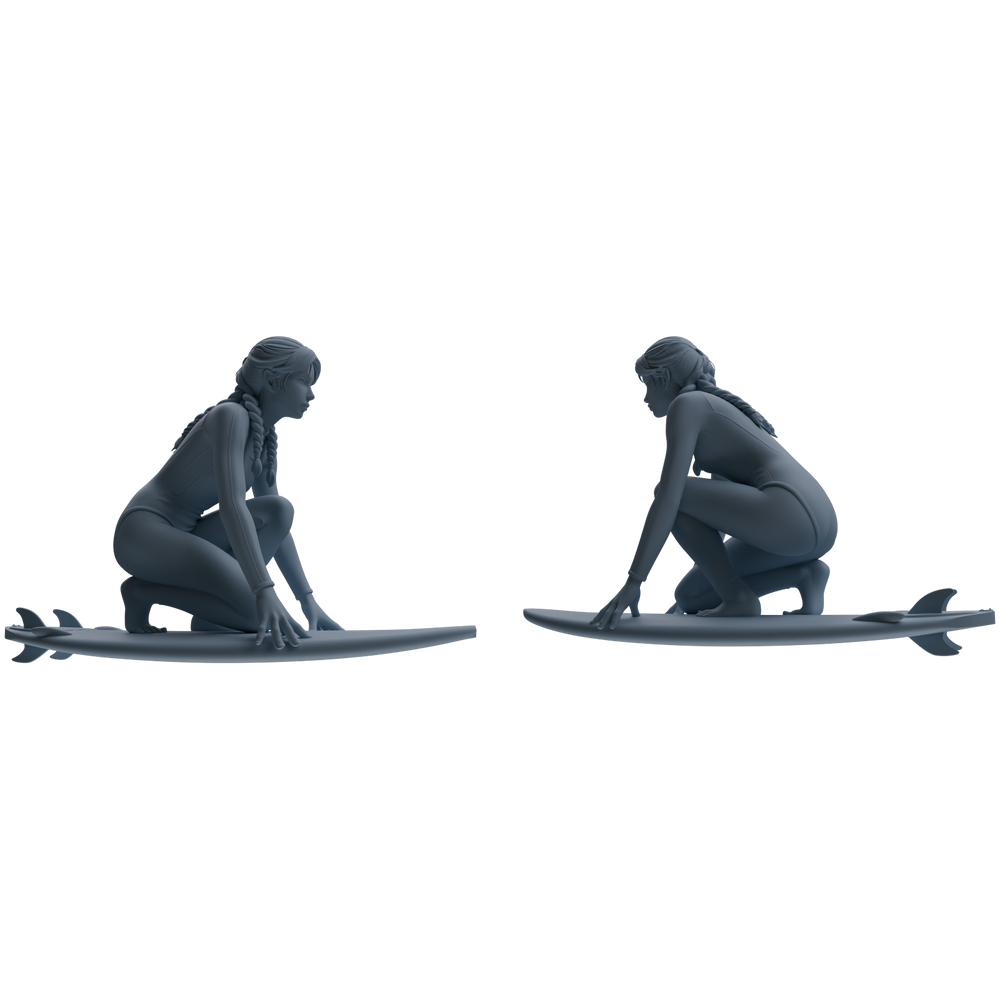 Detail view of MRY-SFW LYTR790 Surfing Figure Modern Model 4 pcs Miniature Car Diorama Figures Scene Props Accessories Resin Model