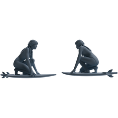 Detail view of MRY-SFW LYTR790 Surfing Figure Modern Model 4 pcs Miniature Car Diorama Figures Scene Props Accessories Resin Model