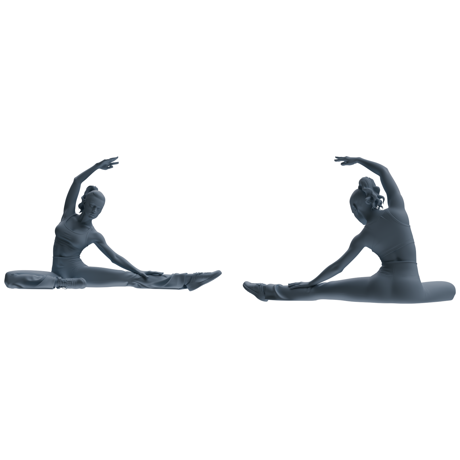 Detail view of MRY-SFW LYTR810 Female Yoga Figure Modern Model 5 pcs Miniature Car Diorama Figures Scene Props Accessories Resin Model