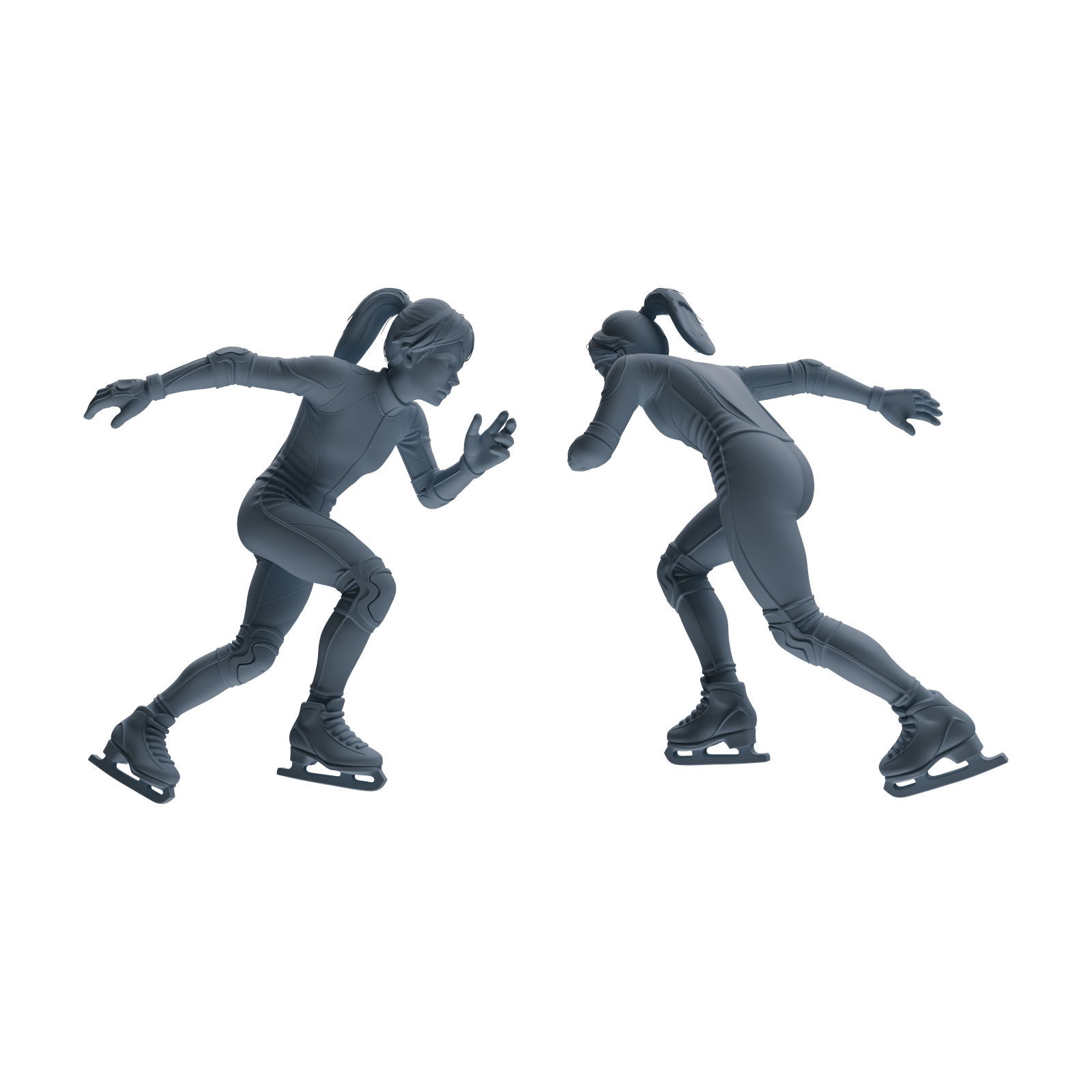 Detail view of MRY-SFW LYTR801 Figure Skating Figure Modern Model 6 pcs Miniature Car Diorama Figures Scene Props Accessories Resin Model