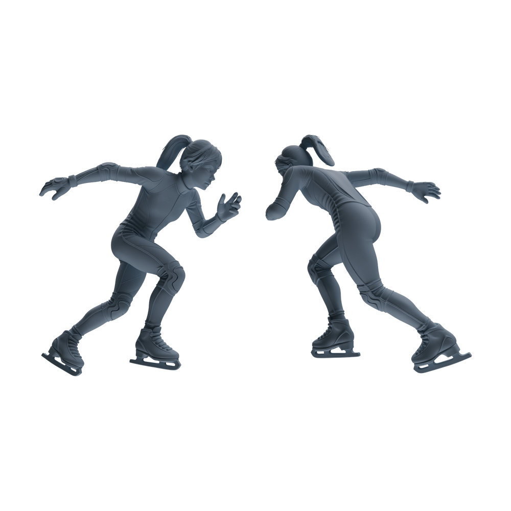 Detail view of MRY-SFW LYTR801 Figure Skating Figure Modern Model 6 pcs Miniature Car Diorama Figures Scene Props Accessories Resin Model