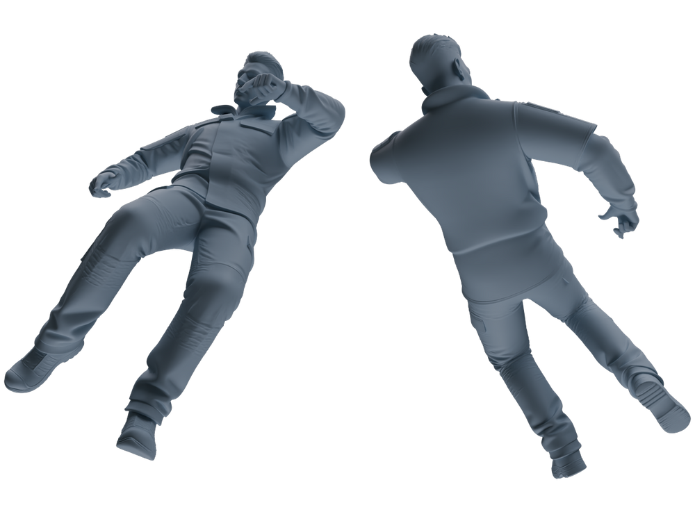 Detail view of MRY-SFW LYGR692 Modern U.S. Military Six-Person Dancing Group Model