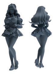 Detail view of MRY-SFW LYTR875 Multi-scene Maid Girl Figure Modern Model 4 pcs Model