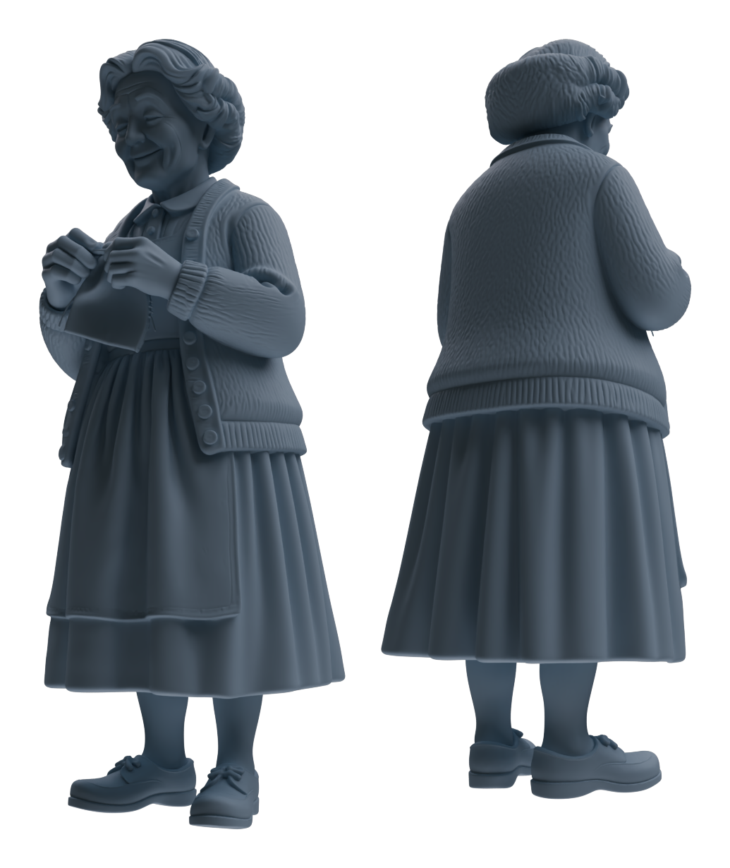 Detail view of MRY-SFW LYTR902 Vintage Elderly Woman Modern Model 4 pcs Model