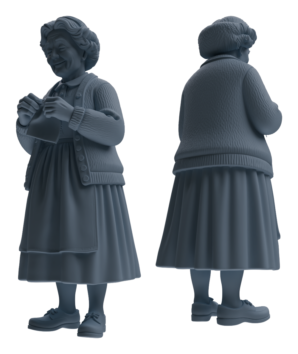 Detail view of MRY-SFW LYTR902 Vintage Elderly Woman Modern Model 4 pcs Model