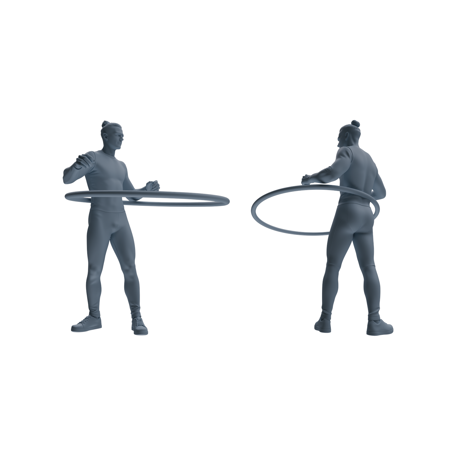 Detail view of MRY-SFW LYTR791 Hula Hoop Figure Modern Model 3 pcsMiniature Car Diorama Figures Scene Props Accessories Resin Model