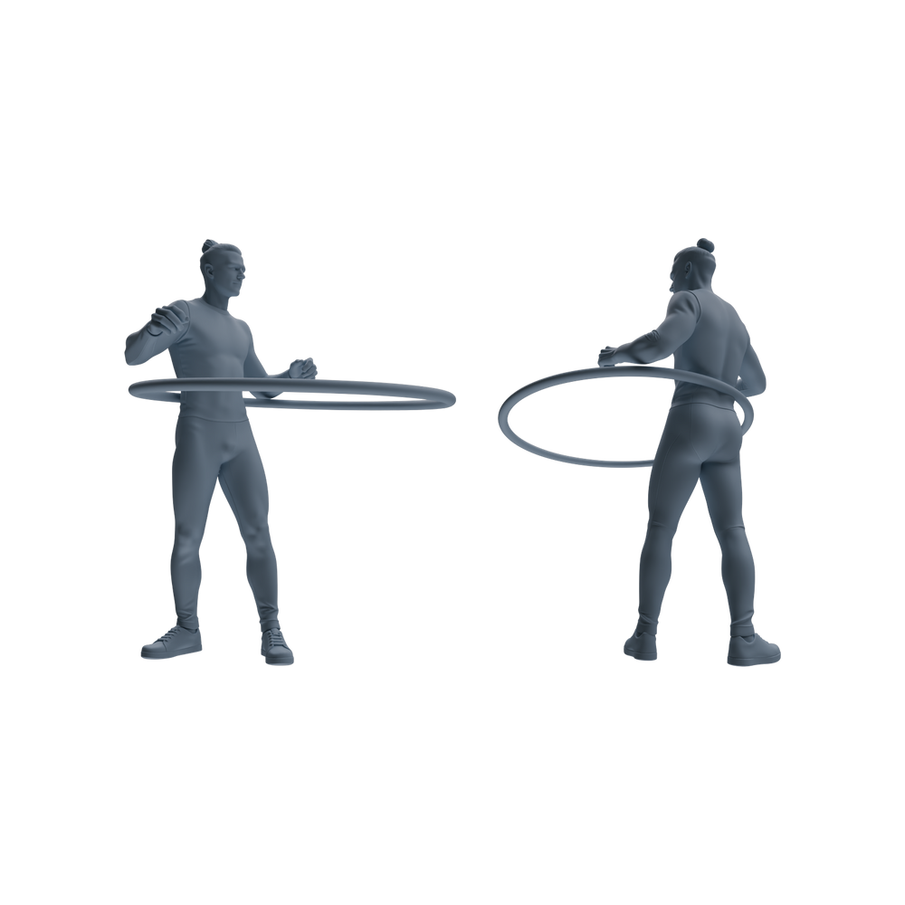 Detail view of MRY-SFW LYTR791 Hula Hoop Figure Modern Model 3 pcsMiniature Car Diorama Figures Scene Props Accessories Resin Model