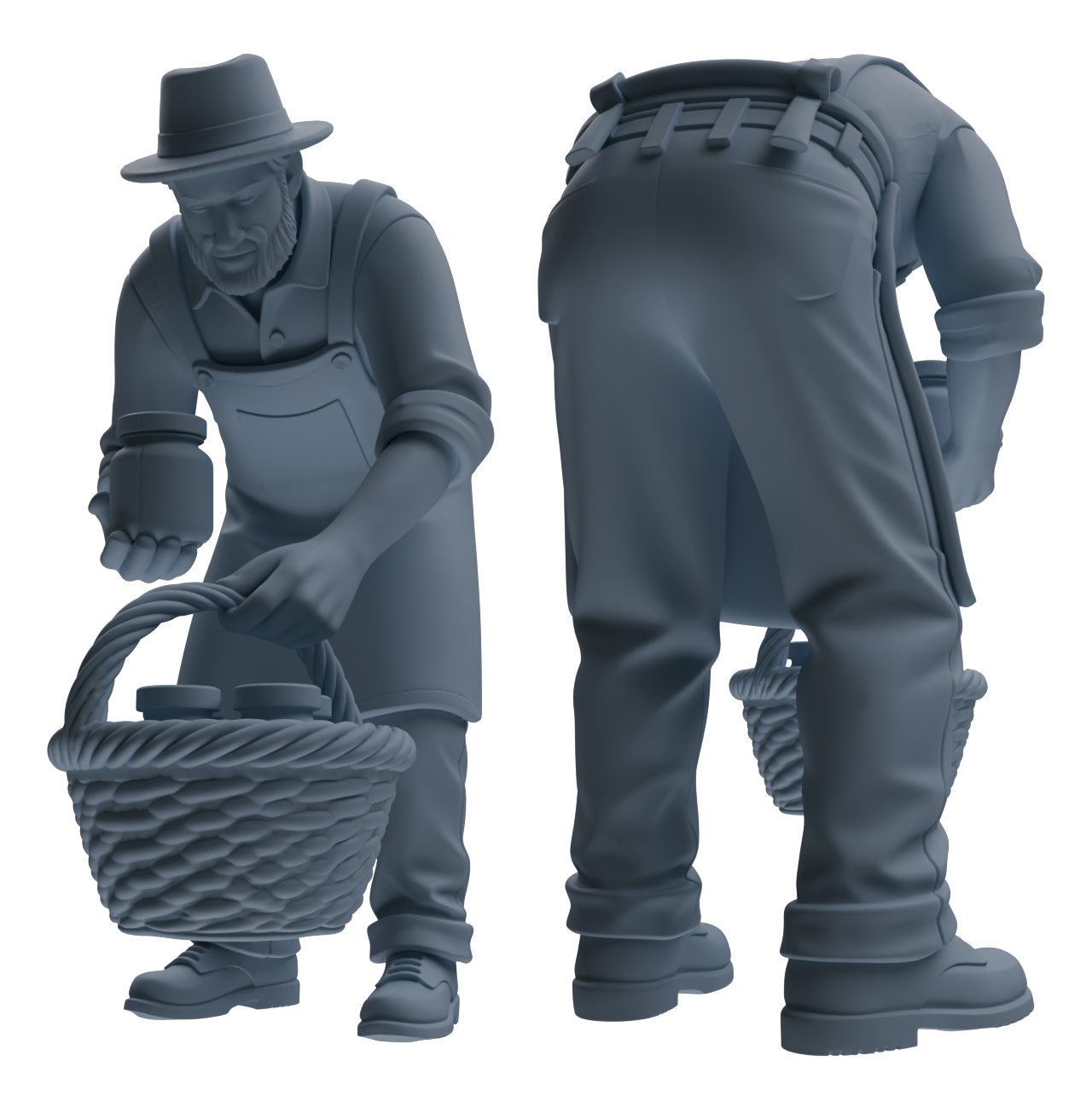 Detail view of MRY-SFW LYTR908 Farm Harvest Character Modern Model 4 pcs Model