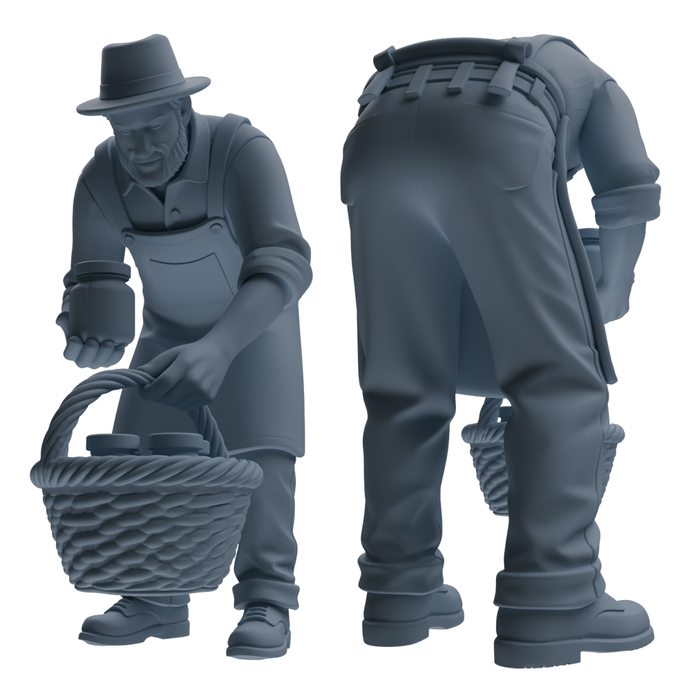 Detail view of MRY-SFW LYTR908 Farm Harvest Character Modern Model 4 pcs Model