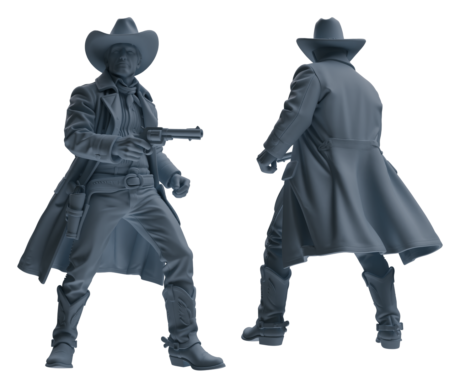 Detail view of MRY-SFW LYTR918 Western Cowboy Sheriff Multi-pose Modern Model 4 pcs Model
