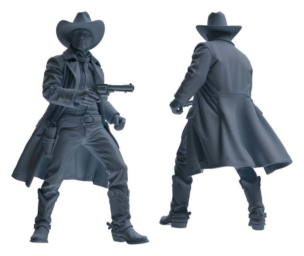 Detail view of MRY-SFW LYTR918 Western Cowboy Sheriff Multi-pose Modern Model 4 pcs Model
