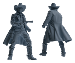 Detail view of MRY-SFW LYTR918 Western Cowboy Sheriff Multi-pose Modern Model 4 pcs Model
