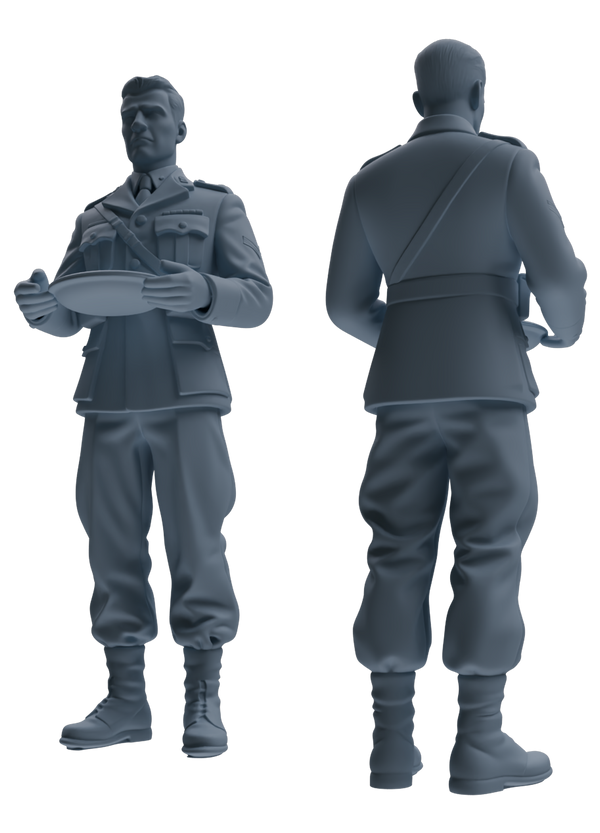 MRY-SFW SSTR200 Miniatures Soldier Model Kit Meal Time Soldier Pose Modern Model 3 pcs