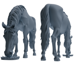 Detail view of MRY-SFW LYTR843 Farm Horse Pose Model 4 pcs Miniature Car Diorama Figures Scene Props Accessories Resin Model