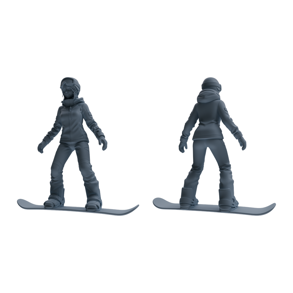 Detail view of MRY-SFW LYTR789 Ski Sports Figure Modern Model 4 pcs Miniature Car Diorama Figures Scene Props Accessories Resin Model