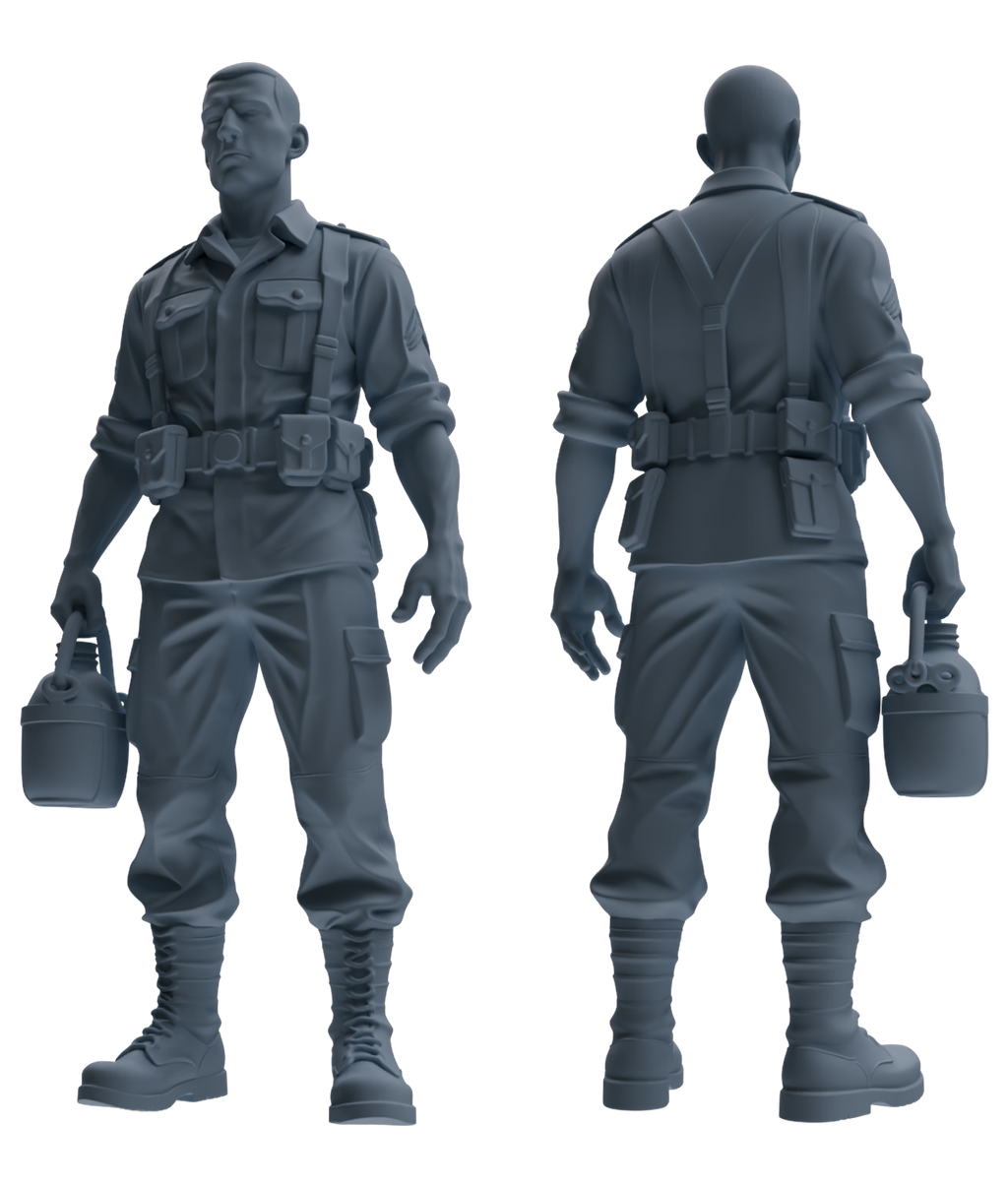 MRY-SFW SSTR201 Miniatures Soldier Model Kit Multi-Pose Combat Engineer Soldier Modern Model 6 pcs