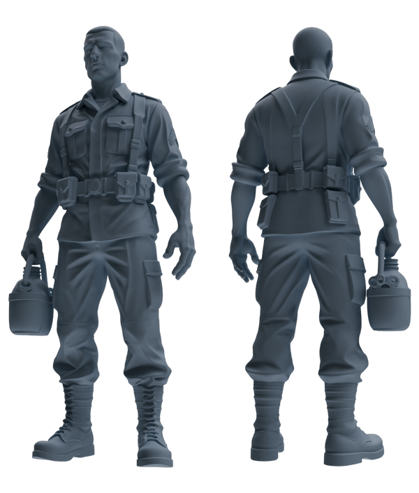 MRY-SFW SSTR201 Miniatures Soldier Model Kit Multi-Pose Combat Engineer Soldier Modern Model 6 pcs
