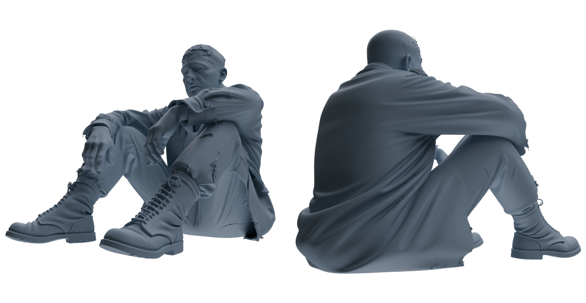 MRY-SFW SSTR204 Miniatures Soldier Model Kit Multi-Scenario Soldier Pose Modern Model 4 pcs