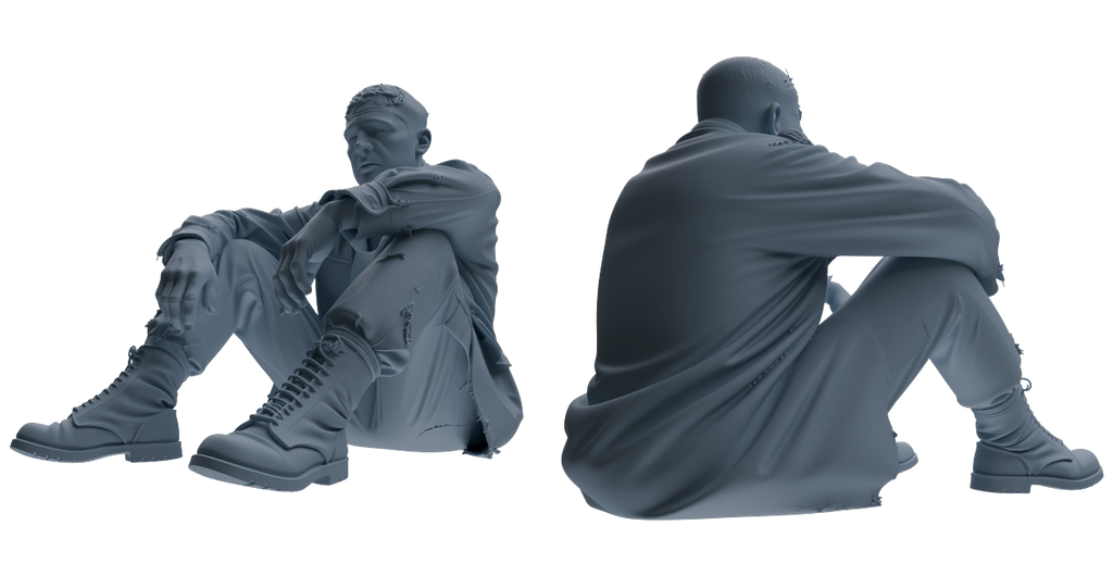 MRY-SFW SSTR204 Miniatures Soldier Model Kit Multi-Scenario Soldier Pose Modern Model 4 pcs