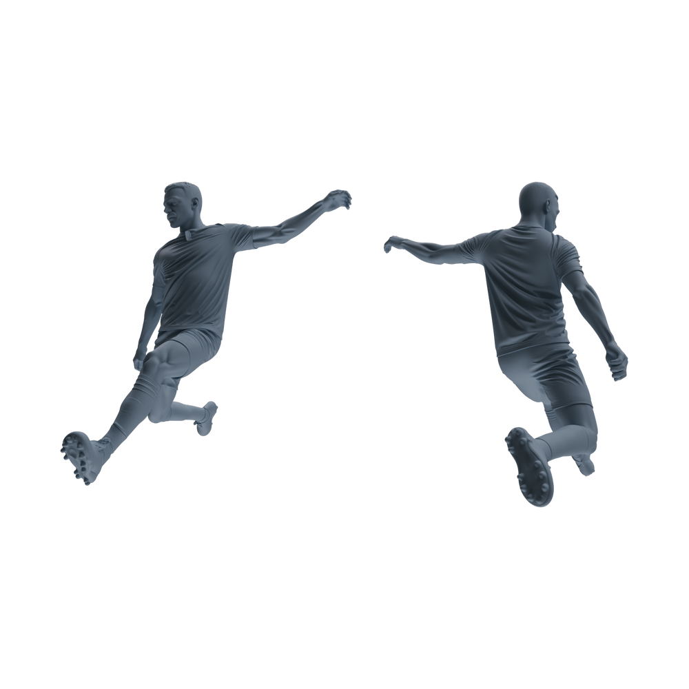 Detail view of MRY-SFW LYTR812 Male Soccer Player Figure Modern Model 6 pcs Miniature Car Diorama Figures Scene Props Accessories Resin Model