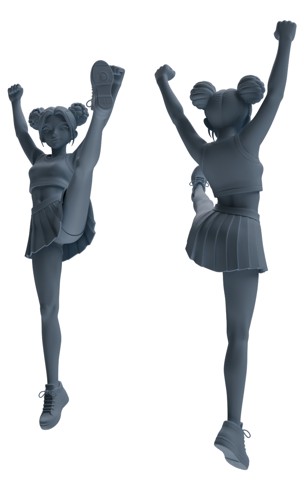 Detail view of MRY-SFW LYTR864 Cheerleader Girl Figure Modern Model 4 pcs Miniature Car Diorama Figures Scene Props Accessories Resin Model