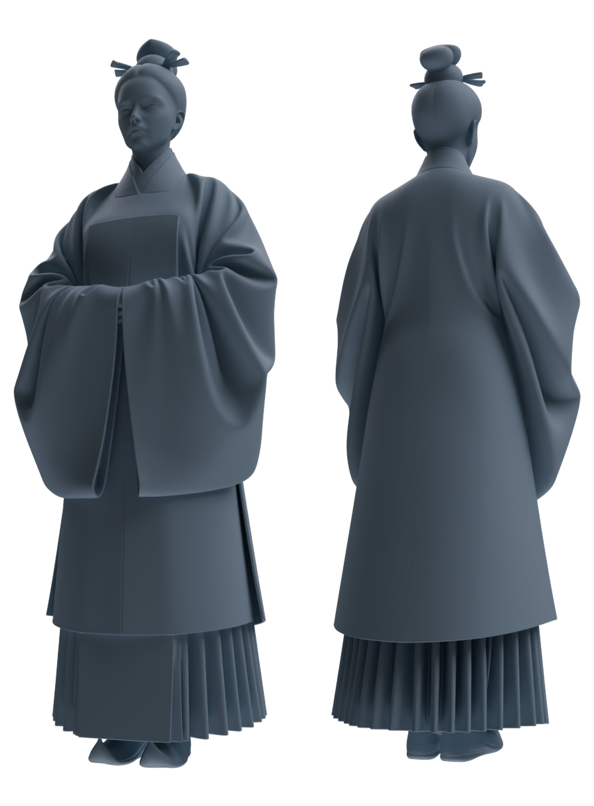 Detail view of MRY-SFW LYTR859 Ming Dynasty Clothing Woman Figure Modern Model 3 pcs Miniature Car Diorama Figures Scene Props Accessories Resin Model