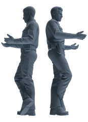 Detail view of MRY-SFW LYGR675 Los Angeles Patrol Police Six-Person Daily Routine 2 Model