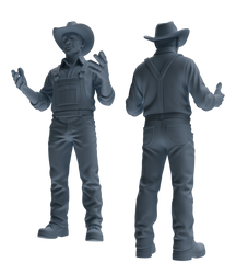 Detail view of MRY-SFW LYTR924 Farm Worker Man Multi-pose Modern Model 4 pcs Model