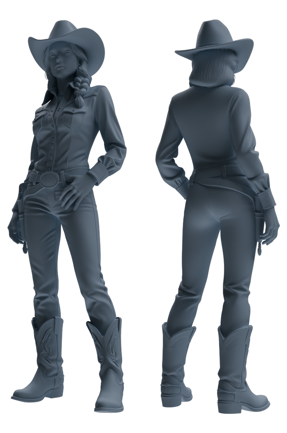 Detail view of MRY-SFW LYTR892 Multi-style Cowgirl Modern Model 4 pcs Model