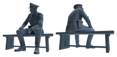 Detail view of MRY-SFW LYGR590 WWII French Army Six-Person Strategic Deployment Group Model