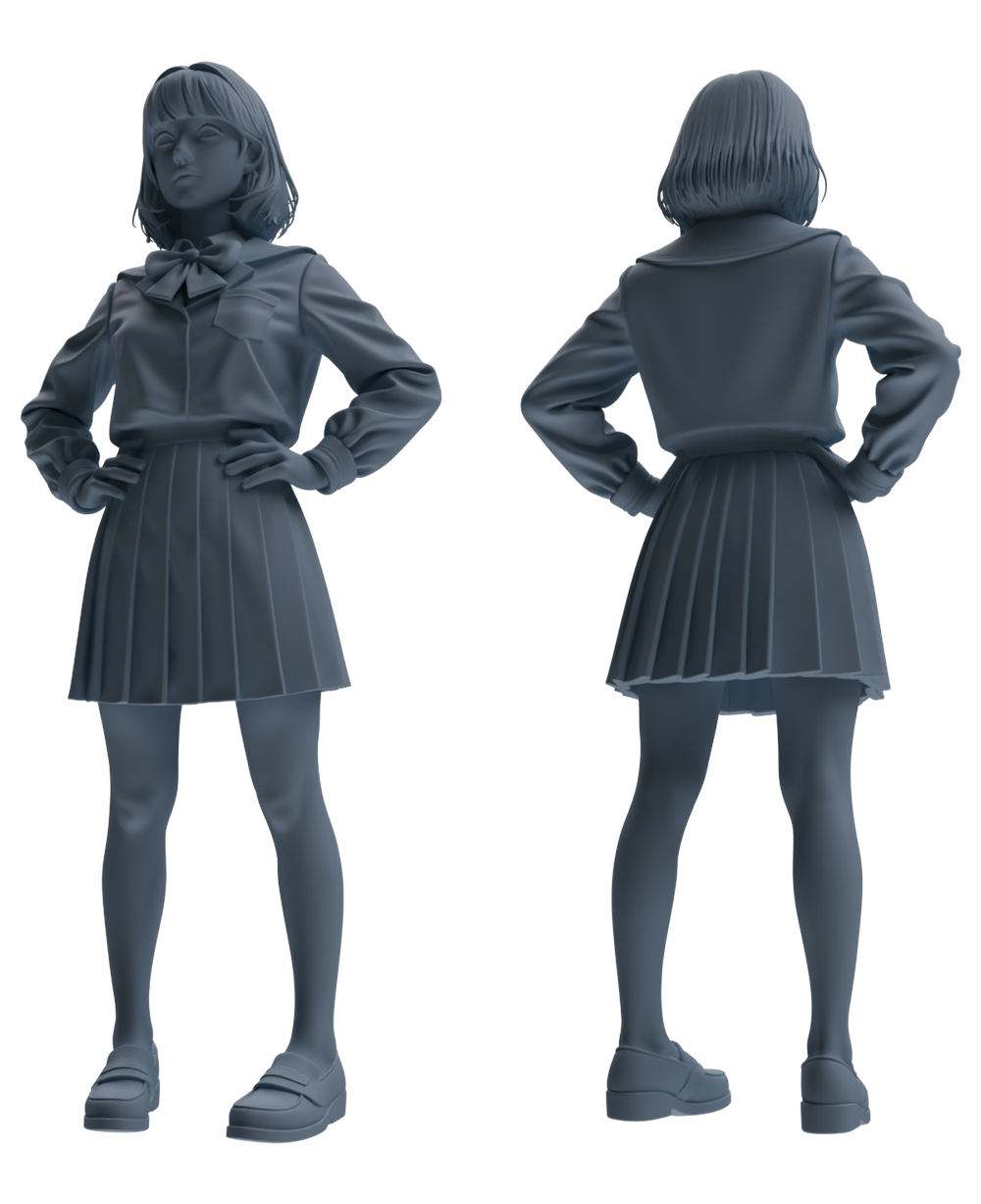 Detail view of MRY-SFW LYTR896 School Uniform Girl Modern Model 3 pcs Model
