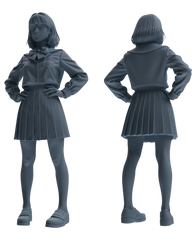 Detail view of MRY-SFW LYTR896 School Uniform Girl Modern Model 3 pcs Model