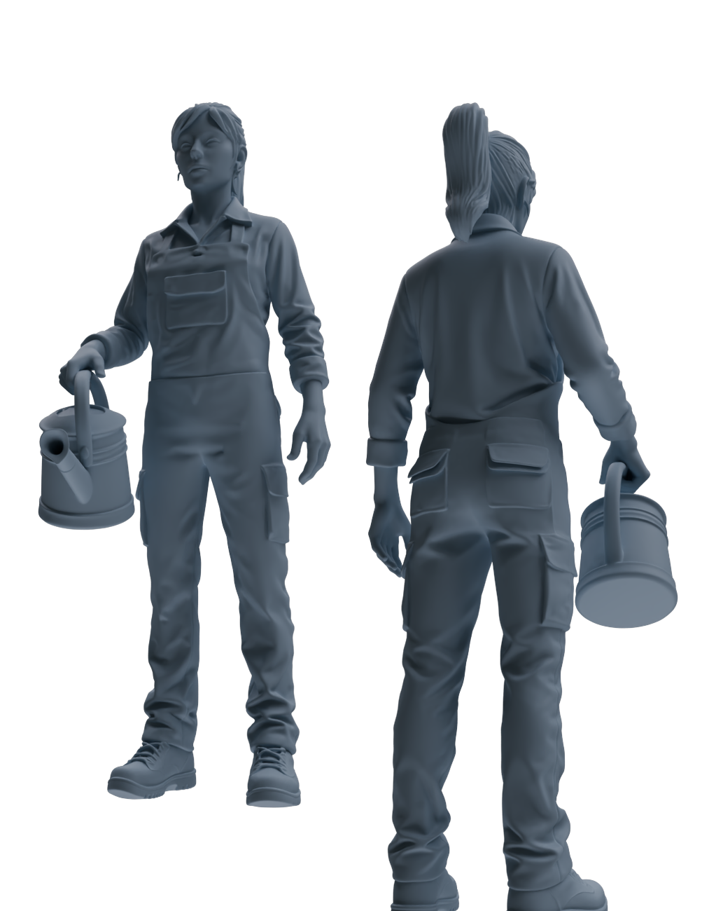 Detail view of MRY-SFW LYTR921 Gardening Woman Multi-pose Modern Model 4 pcs Model