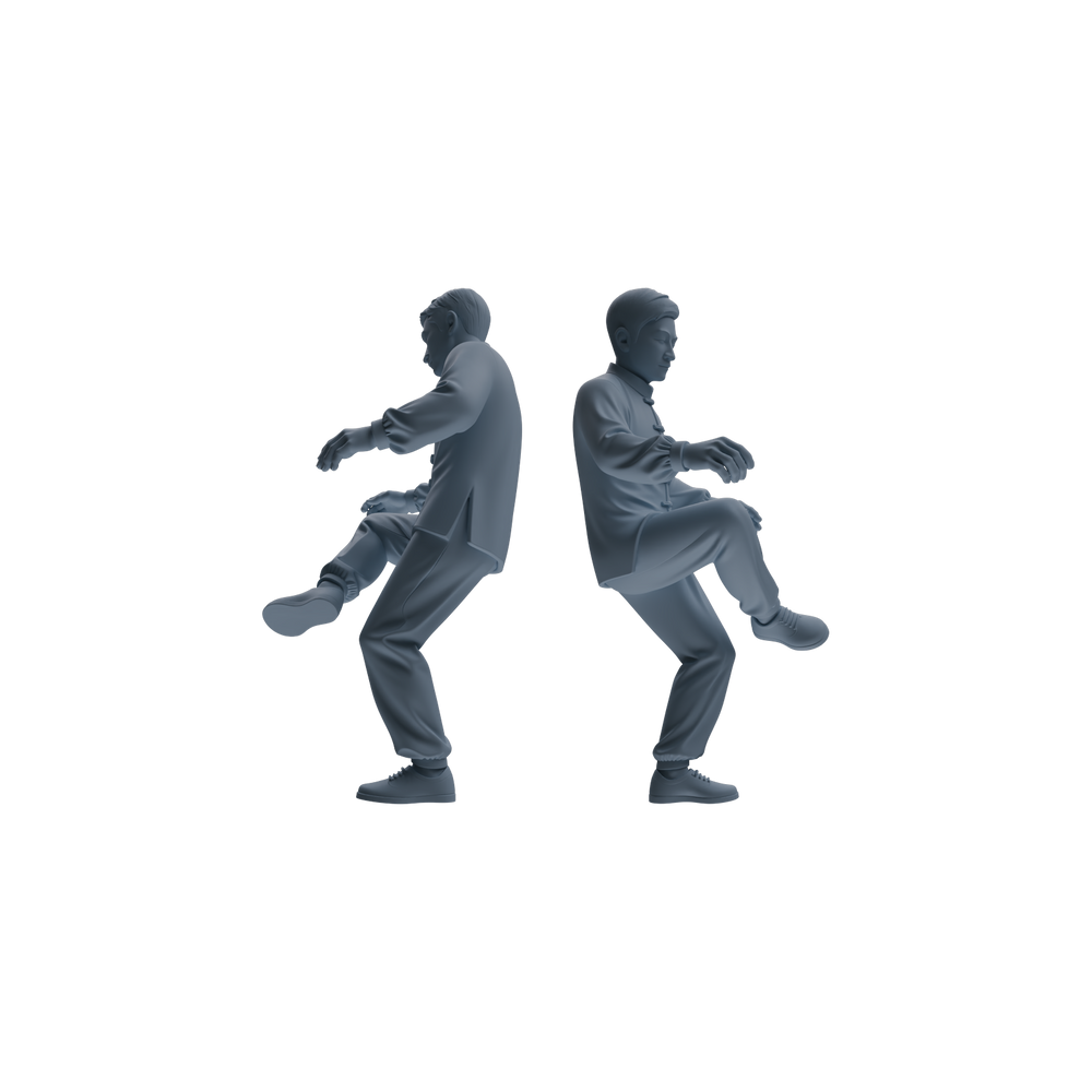 Detail view of MRY-SFW LYTR796 Shuttlecock Kicking Figure Modern Model 4 pcs Miniature Car Diorama Figures Scene Props Accessories Resin Model
