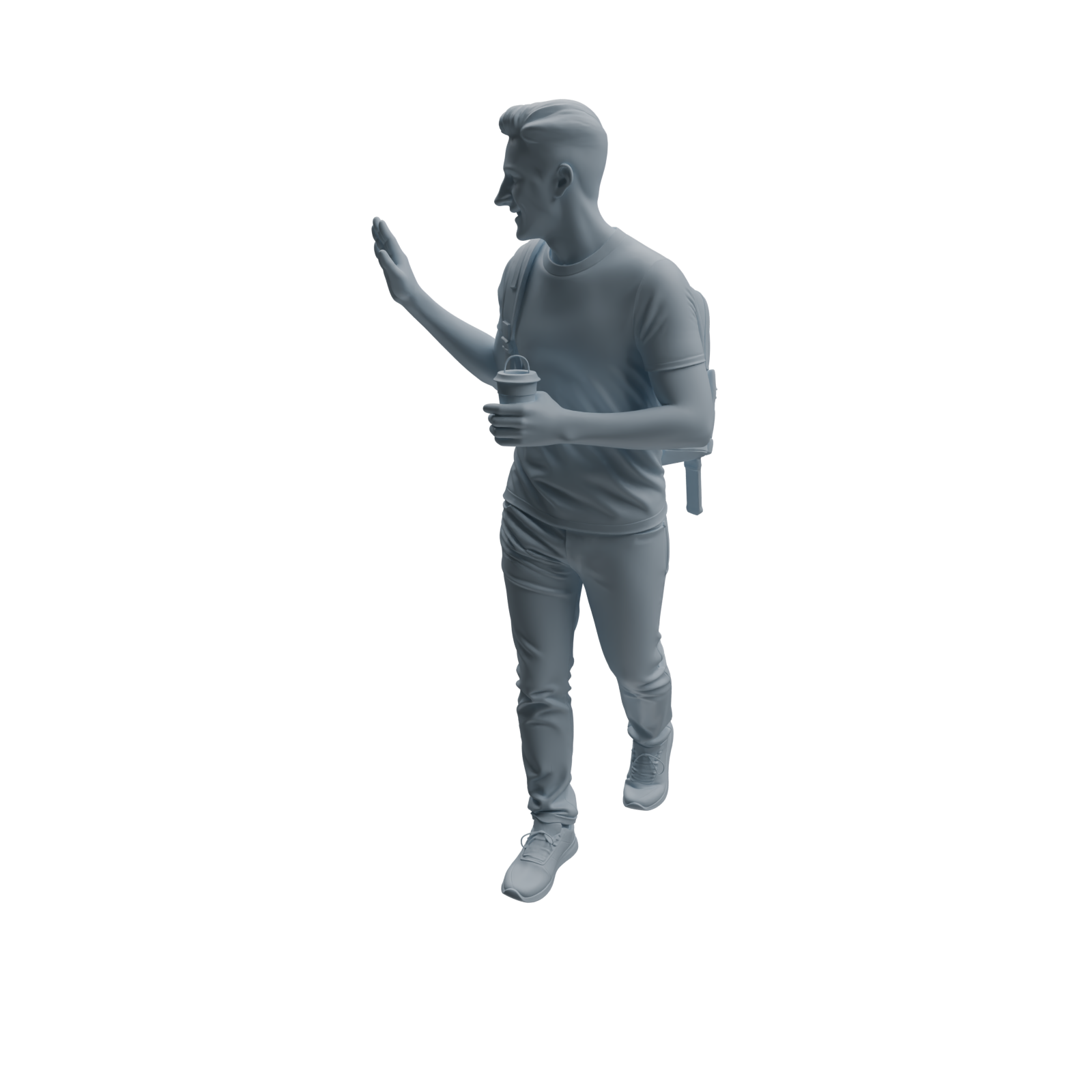 Detail view of MRY-SFW LYTR1040 Dynamic Interactive Male Character Modern Model 4 pcs Model
