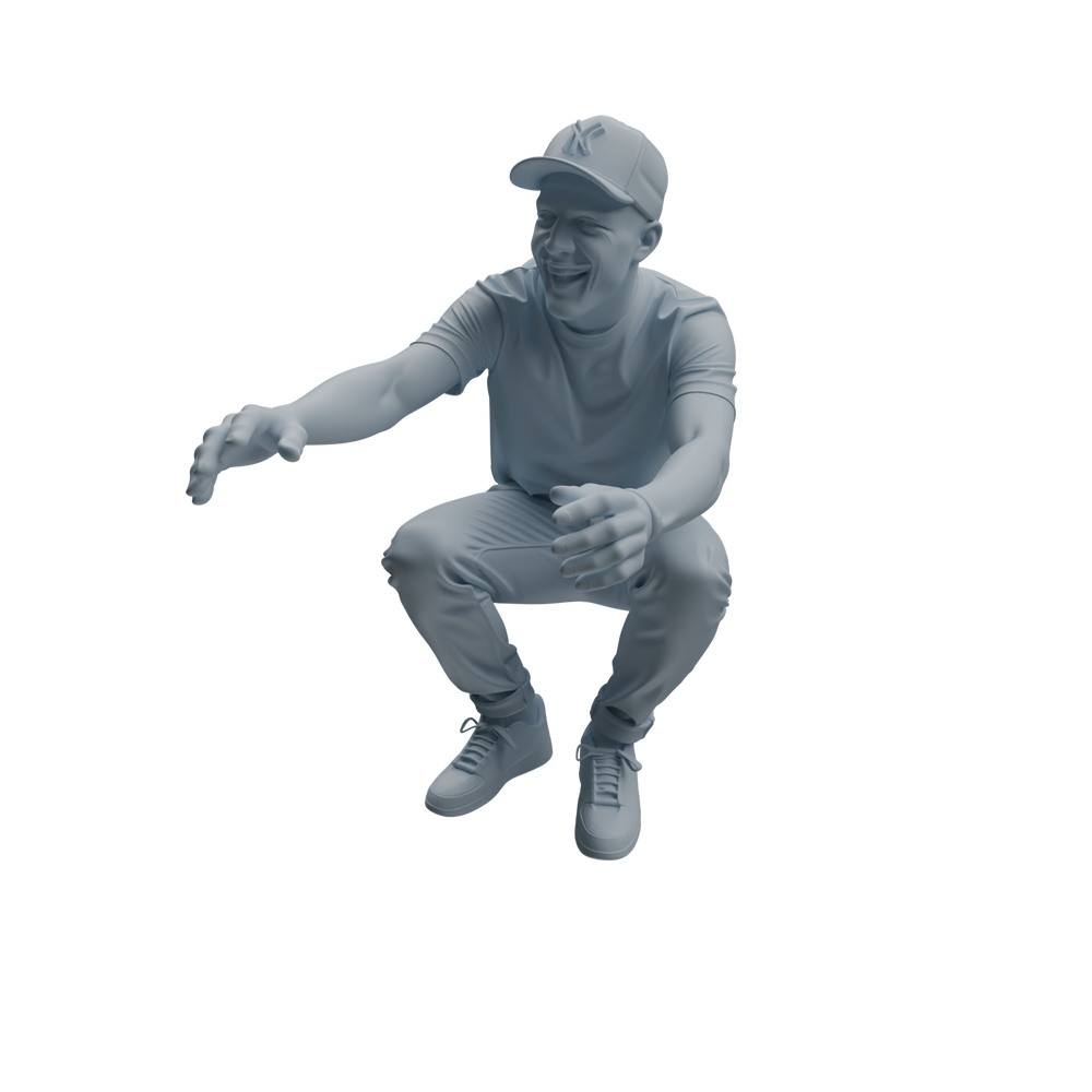 Detail view of MRY-SFW LYTR1041 Joyful Interactive Male Character Modern Model 4 pcs Model
