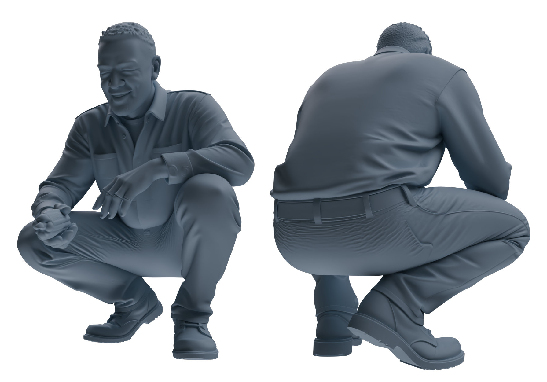Detail view of MRY-SFW LYTR899 Workwear Worker Man Modern Model 4 pcs Model
