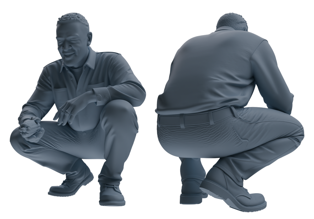Detail view of MRY-SFW LYTR899 Workwear Worker Man Modern Model 4 pcs Model