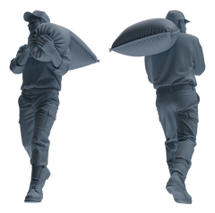 Detail view of MRY-SFW LYTR916 Farm Worker Multi-pose Modern Model 3 pcs Model