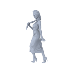 Detail view of MRY-SFW LYTR555 Modern Flight Attendants Pose Group of 6 Miniature Car Diorama Figures Scene Props Accessories Resin Model