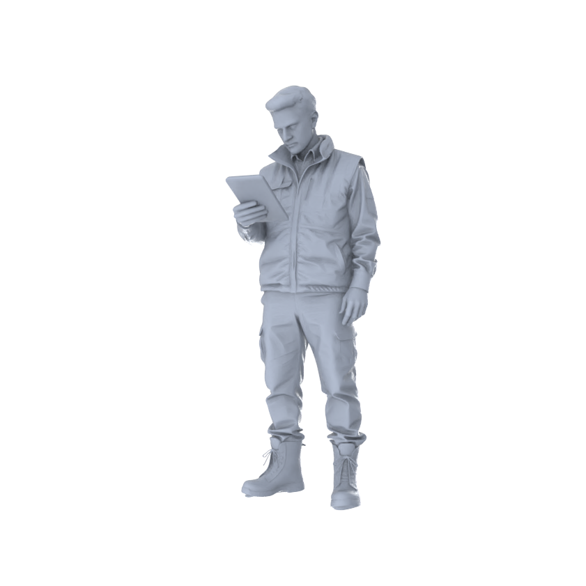 Detail view of MRY-SFW LYTR564 Modern Casual Workwear People Pose Group of 6 Miniature Car Diorama Figures Scene Props Accessories Resin Model