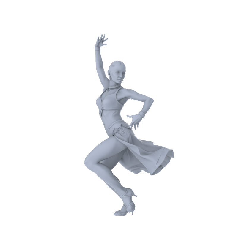 Detail view of MRY-SFW LYTR557 Modern Stage Latin Dancers Pose Group of 3 Miniature Car Diorama Figures Scene Props Accessories Resin Model