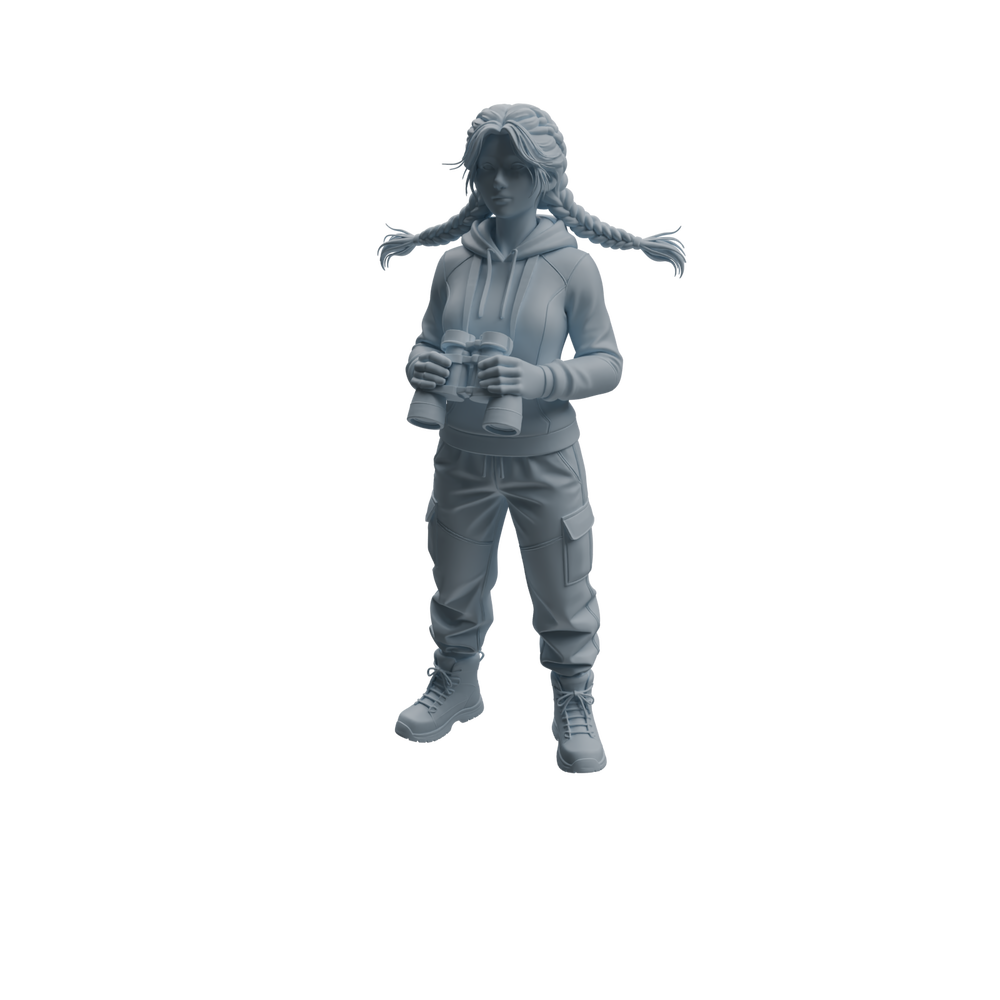 Detail view of MRY-SFW LYTR1027 Outdoor Adventure Activity Female Character Modern Model 4 pcs Model