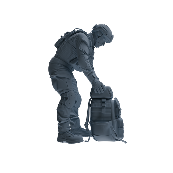MRY-SFW SSTR183 Miniatures Soldier Model Kit Special Forces Soldier Pose Modern Model 3 pcs