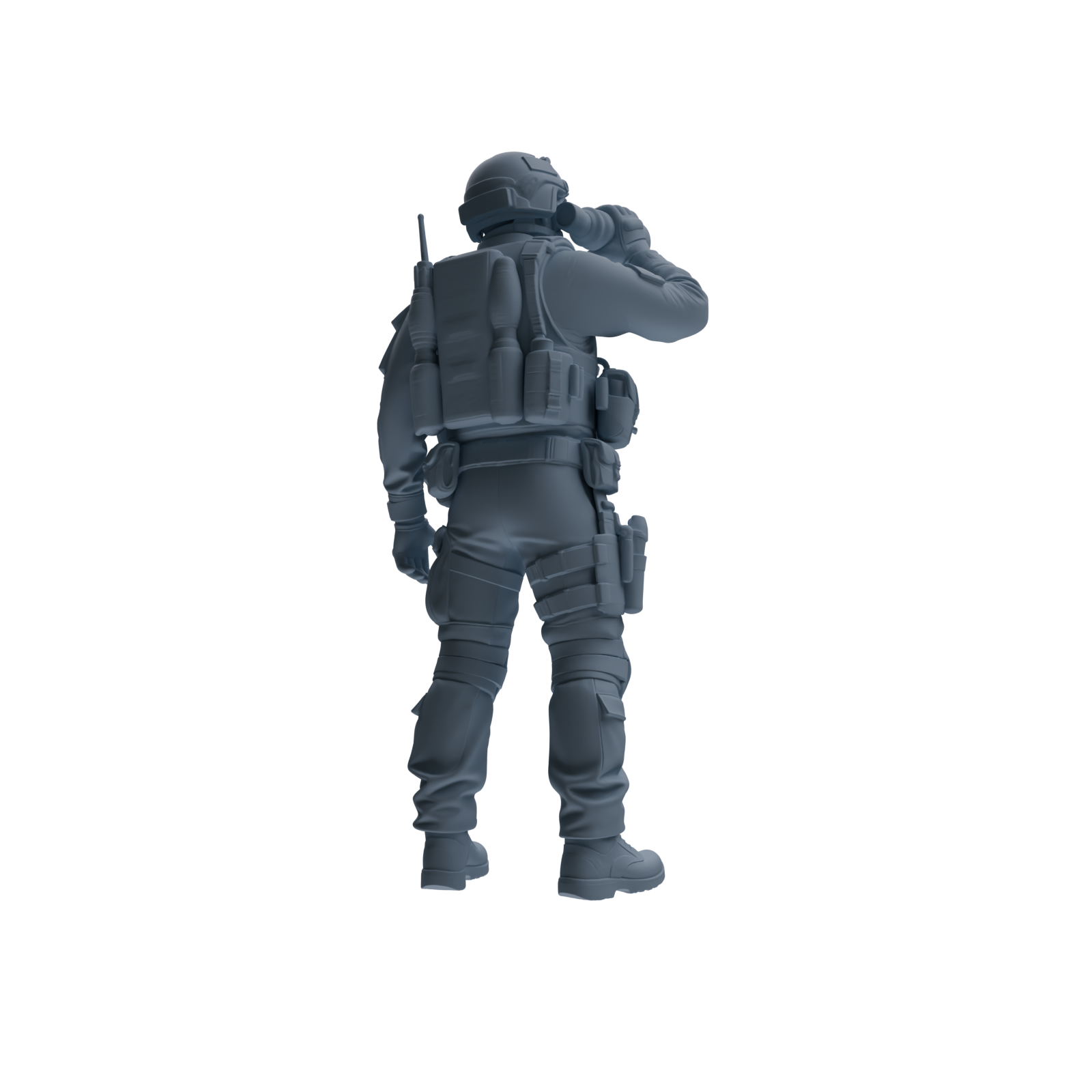 MRY-SFW SSTR181 Miniatures Soldier Model Kit Combat Soldier Pose Modern Model 6 pcs