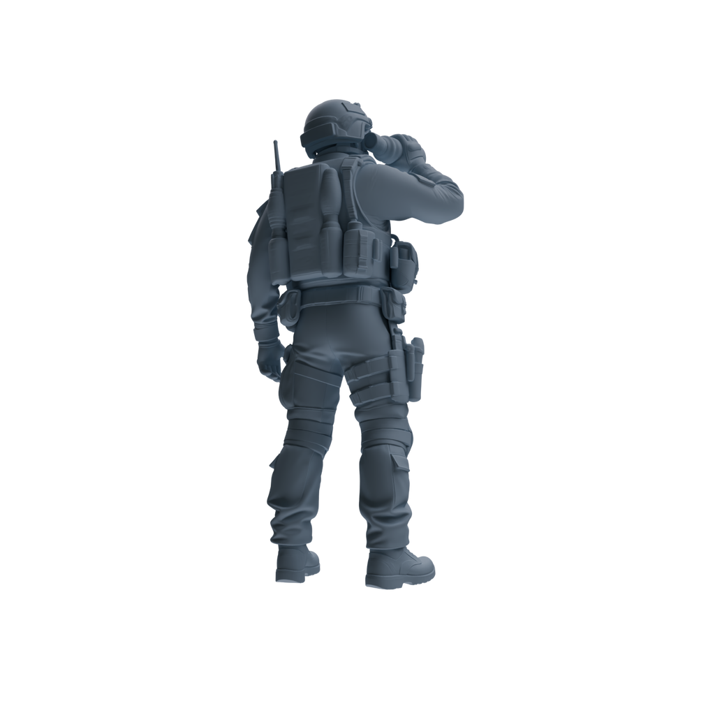 MRY-SFW SSTR181 Miniatures Soldier Model Kit Combat Soldier Pose Modern Model 6 pcs